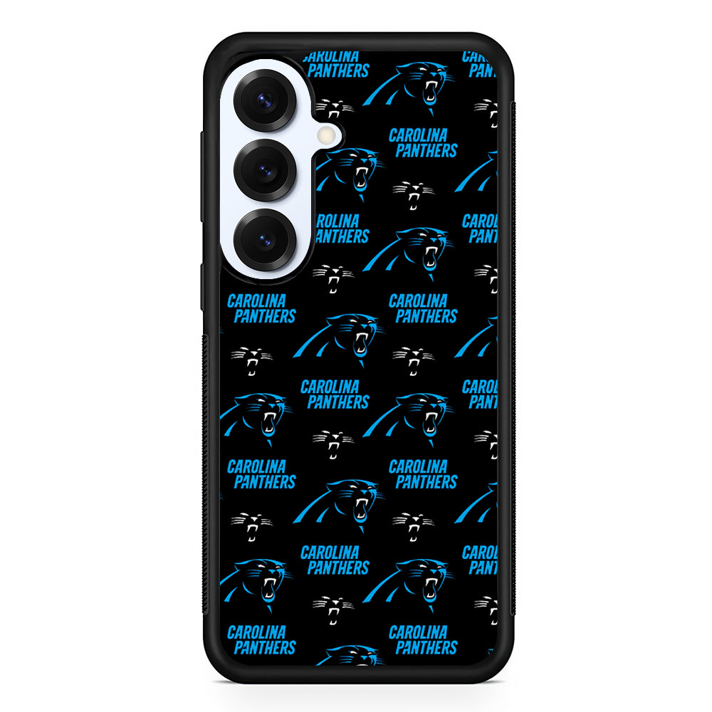 Carolina Panthers Logo Pattern Samsung Galaxy S25 Plus Case | Slim Rubber Cover for Samsung Galaxy S25 Plus