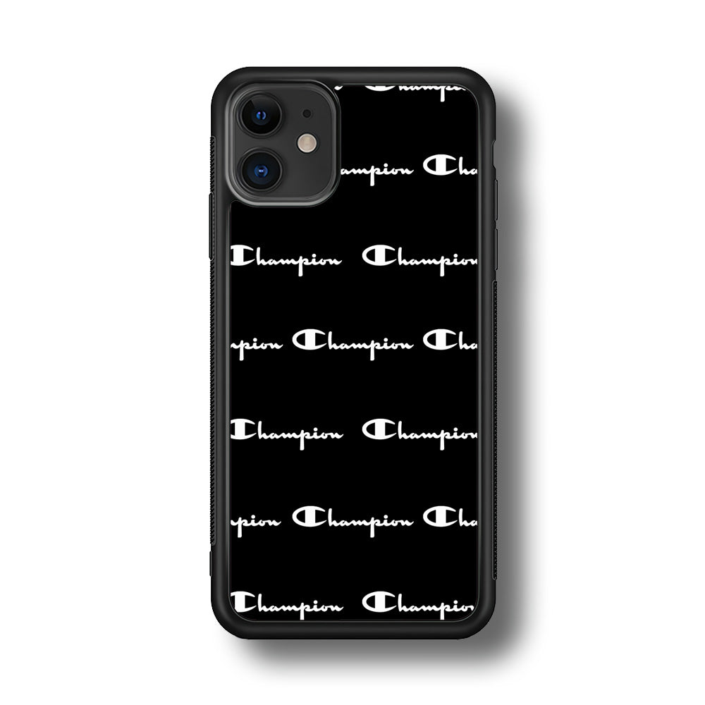 Champion Bland And White iPhone 12 Case | Slim Rubber Case for iPhone 12