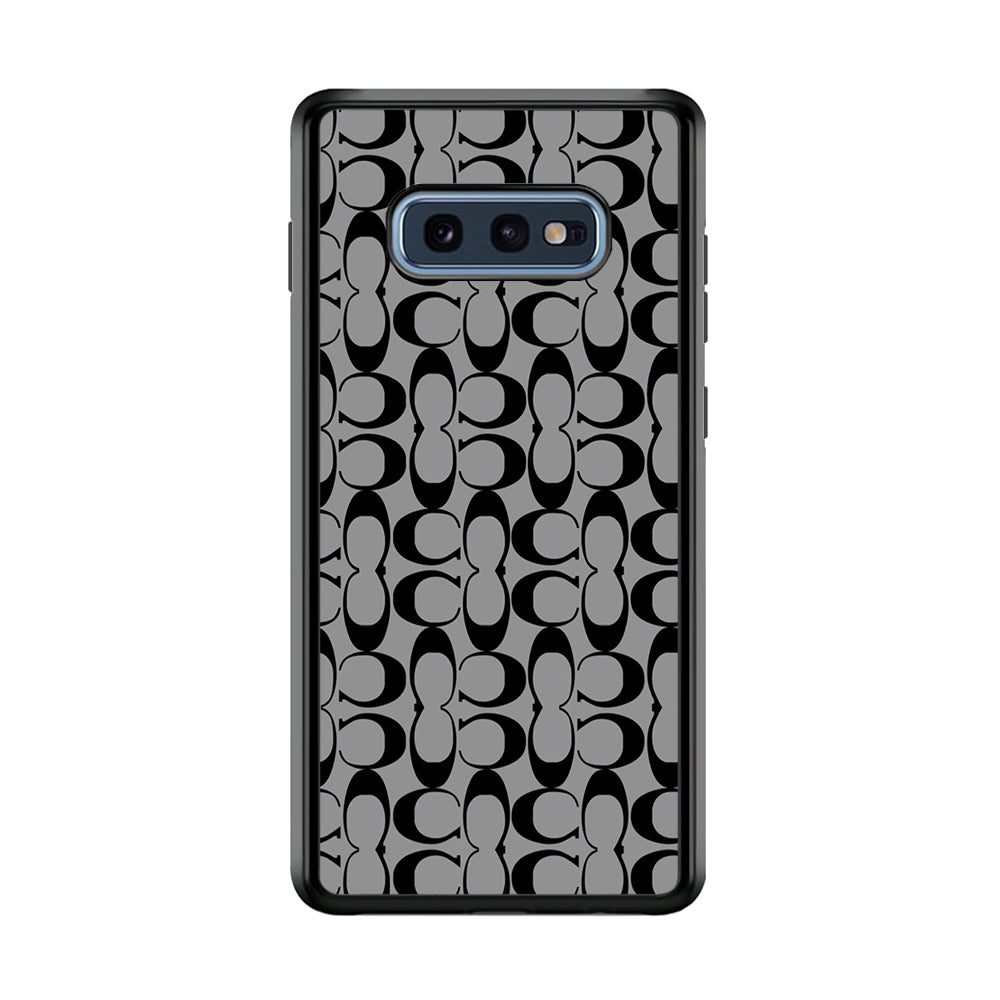 Coach Black Grey Samsung Galaxy S10E Case | Slim Rubber Case for Samsung Galaxy S10E