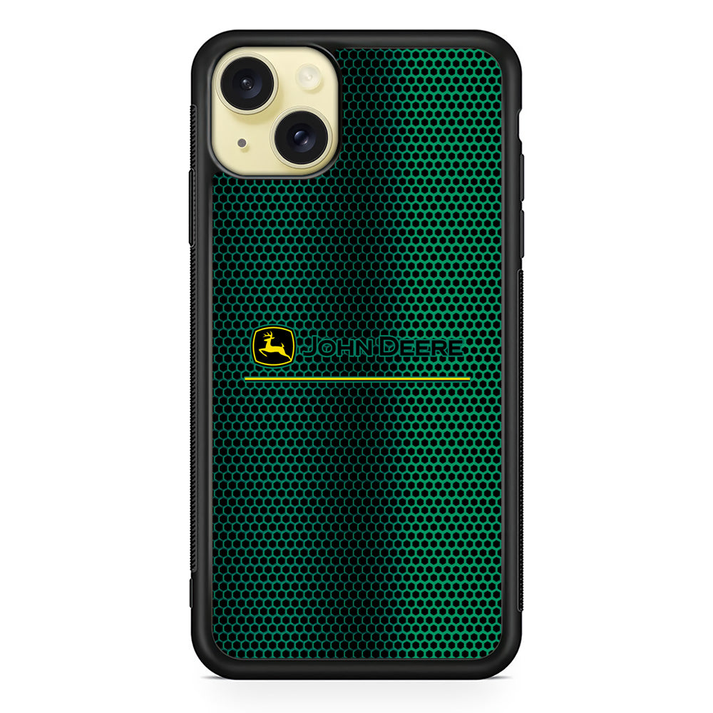 John Deere Luxury Hexagon iPhone 15 Plus Case | Slim Rubber Case for iPhone 15 Plus