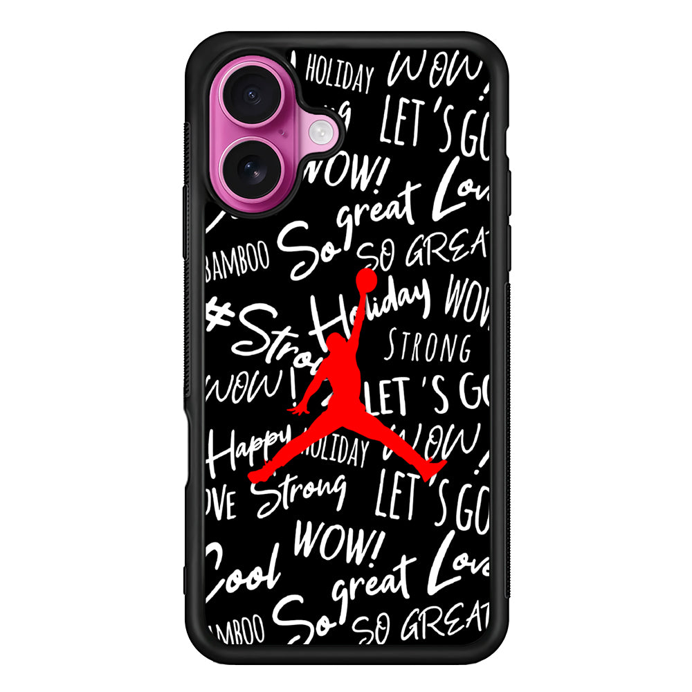 Air Jordan Logo Handwriting iPhone 17 Case - Slim Rubber Case for iPhone 17