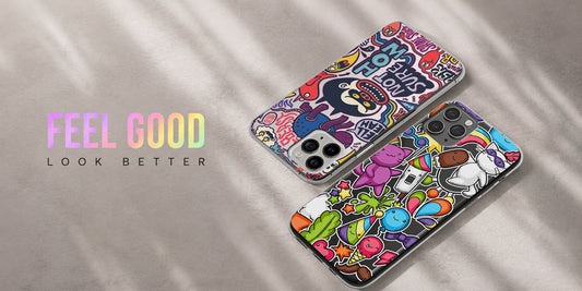 Doodle Fun with Colorful Vibes Clear Phone Case