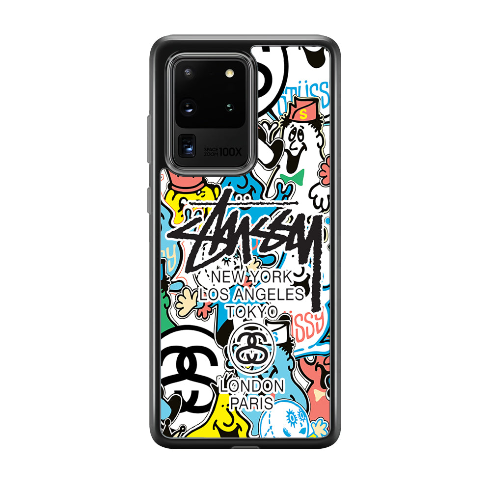 Stussy Doodle Doll Samsung Galaxy S20 Ultra Case | Slim Rubber Case for Samsung Galaxy S20 Ultra