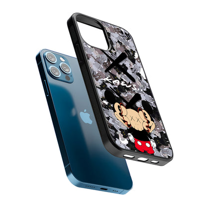 Kaws and Mickey Mask 2D Rubber Phone Case | Durable Phone Case
