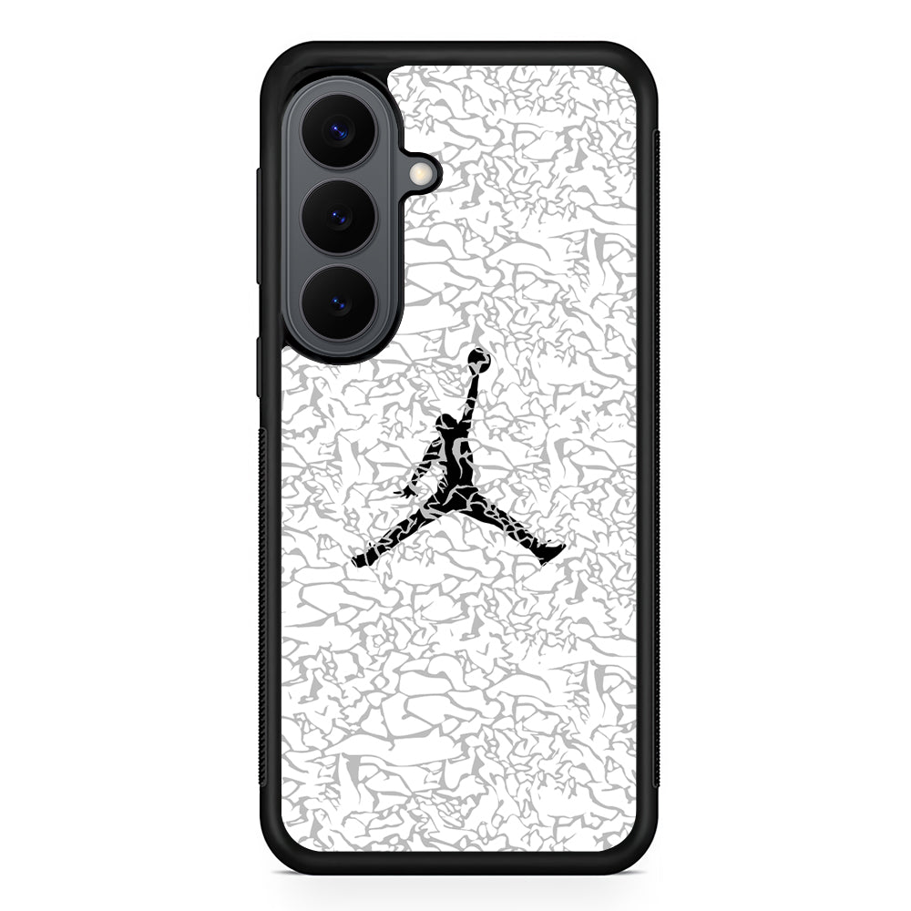 Air Jordan Gray Abstract Pattern Samsung Galaxy S26 Plus Case | Durable Samsung Galaxy S26 Plus Cover