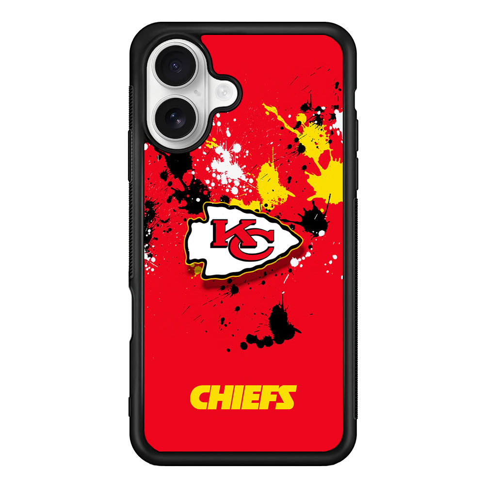 Kansas City Chiefs Logo iPhone 16 Plus Case | Durable Protective Rubber Cover