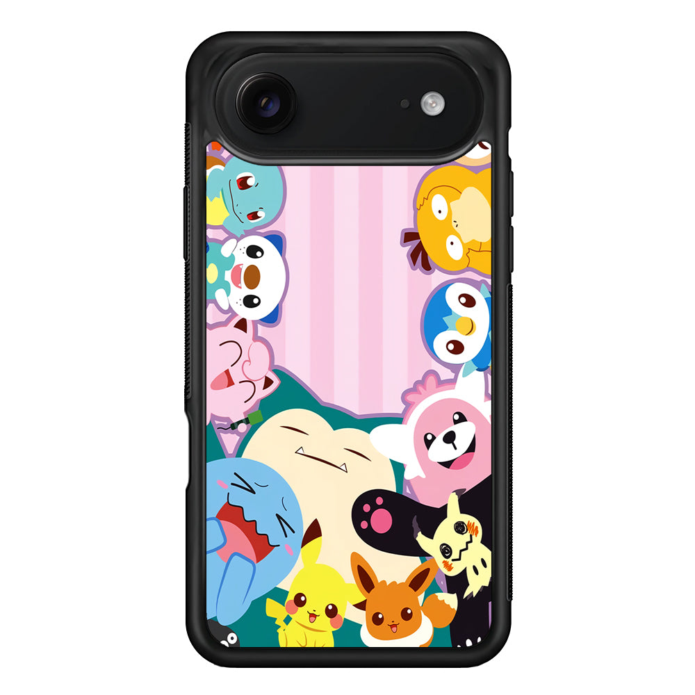 Aesthetic Pokemon Pink Stripe iPhone 17 Air Case | Protective Case for iPhone 17 Air