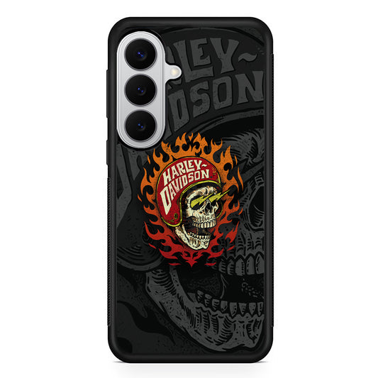 Harley Davidson Flaming Rider Samsung Galaxy S26 Case | Slim Samsung Galaxy S26 Rubber Case
