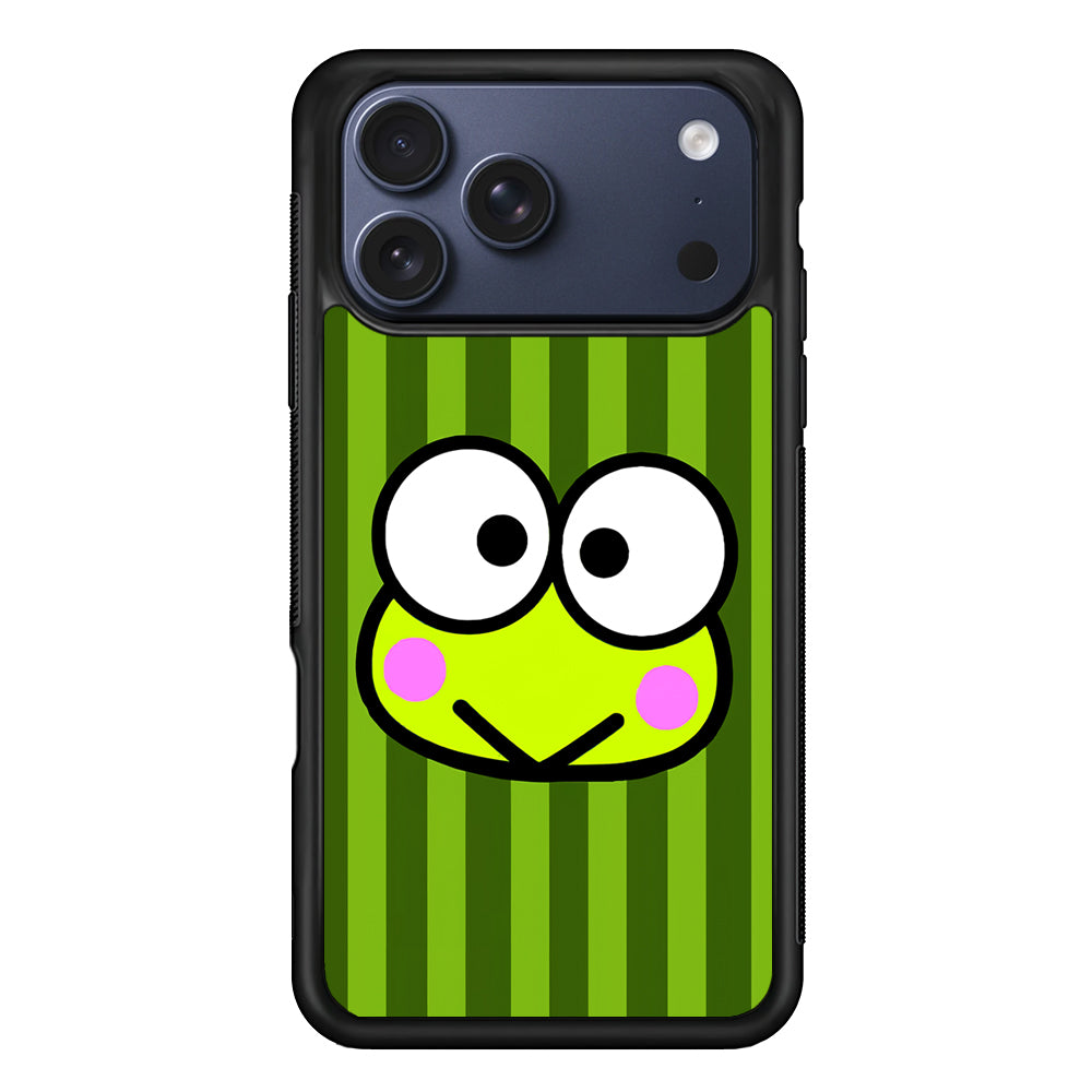 Cutes Keroppi Stripe Green iPhone 17 Pro Max Case | Slim Protective Cover for iPhone 17 Pro Max