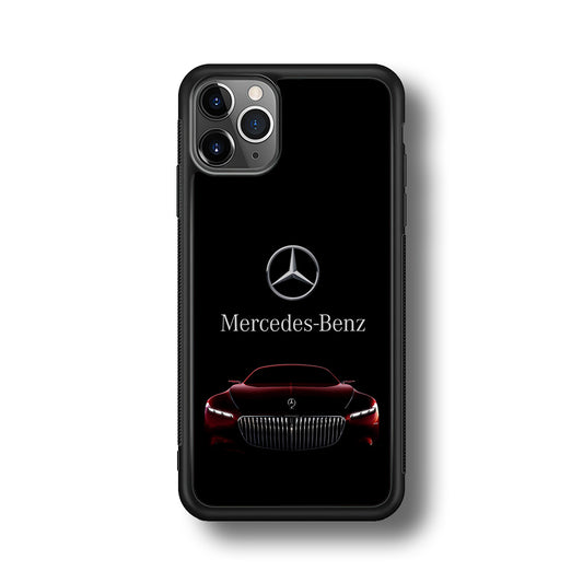 Mercedes-Benz Red Dark Aesthetic iPhone 11 Pro Max Case | Slim Rubber Case for iPhone 11 Pro Max