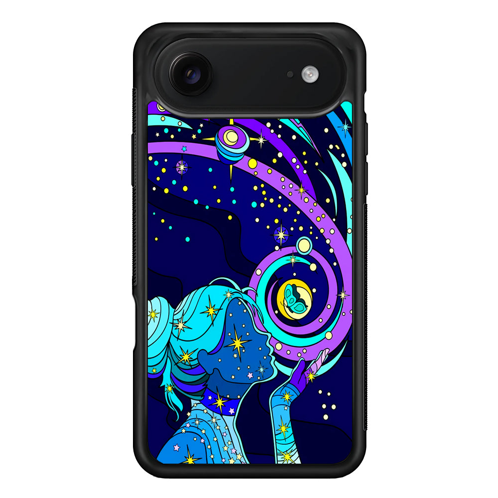 A Woman Blowing Kisses to Planets iPhone 17 Air Case | Protective Case for iPhone 17 Air