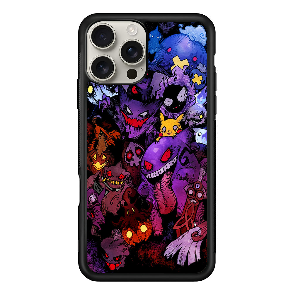 Ghost Type Pokemon Gengar iPhone 16 Pro Max Case | Stylish Protective Case for iPhone 16 Pro Max