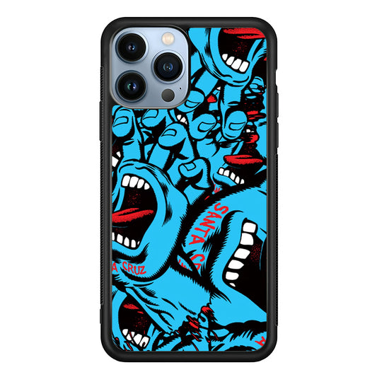 Santa Cruz Skateboard Pattern iPhone 13 Pro Max Case | Slim Rubber Case for iPhone 13 Pro Max