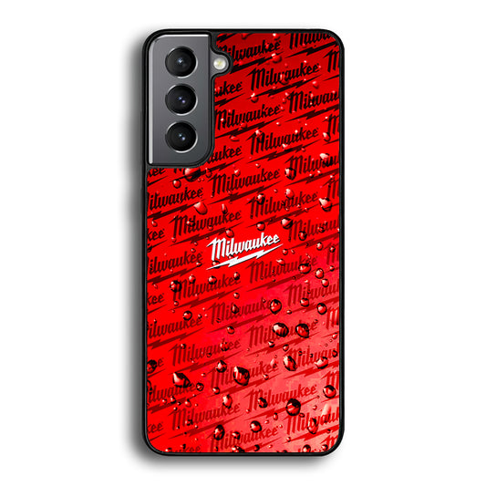 Milwaukee Tool Water Droplet Samsung Galaxy S21 Case | Slim Rubber Case for Samsung Galaxy S21