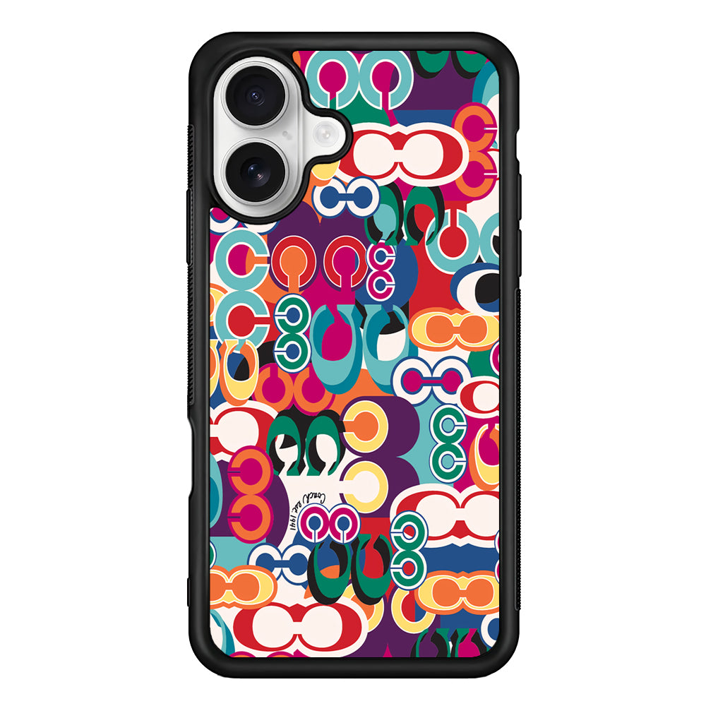 Coach Colorful iPhone 16 Plus Case | Slim Rubber Case for iPhone 16 Plus