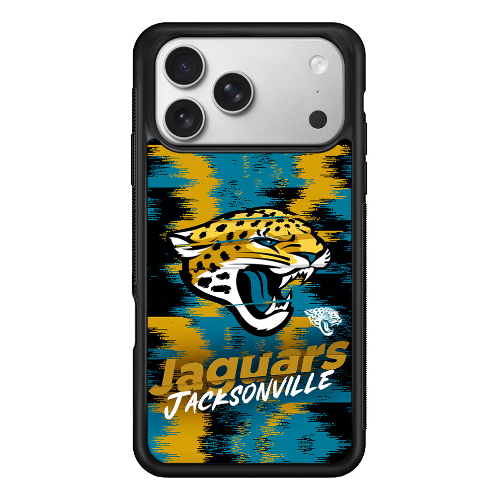 Jacksonville Jaguars Abstract Color iPhone 17 Pro Case | Slim Rubber Case for iPhone 17 Pro