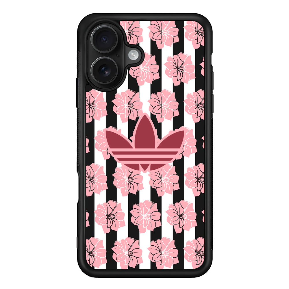 Adidas Pink Flowers iPhone 16 Case - Oxvistore