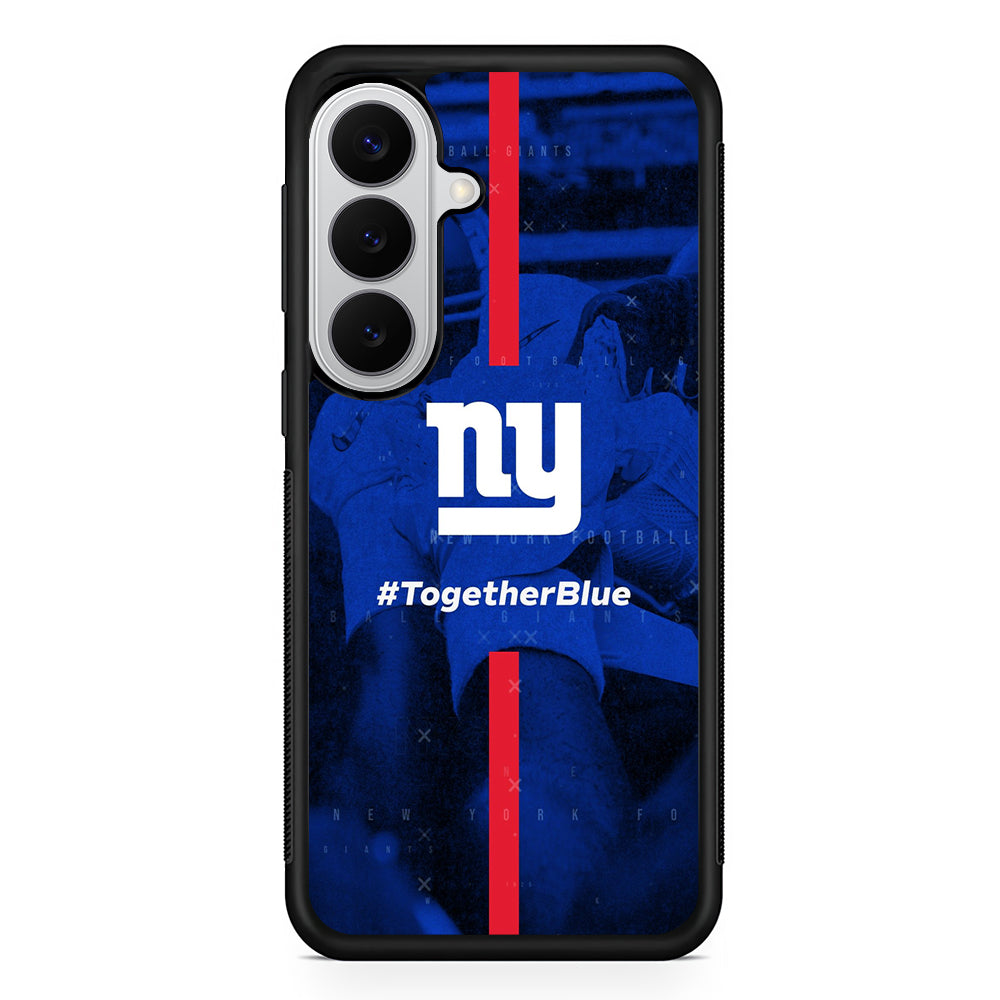 New York Giants Together Blue Samsung Galaxy S26 Case | Protective Rubber Cover