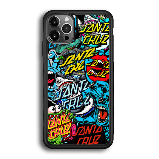Santa Cruz Skateboard logo iPhone 12 Pro Max Case | Slim Rubber Case for iPhone 12 Pro Max