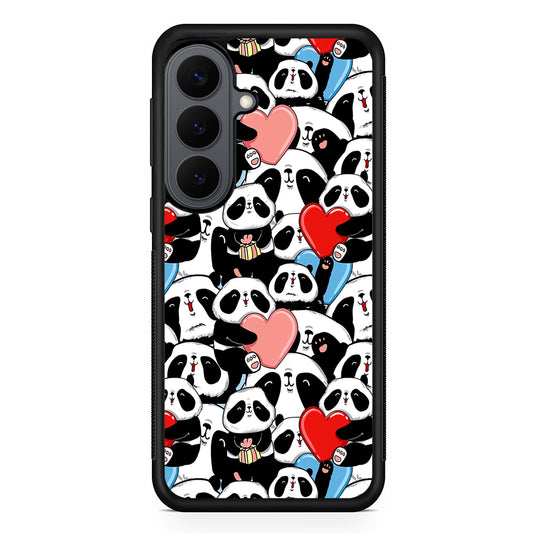 Pink Heart Panda Samsung Galaxy S26 Plus Case | Slim Rubber Case for Samsung Galaxy S26 Plus