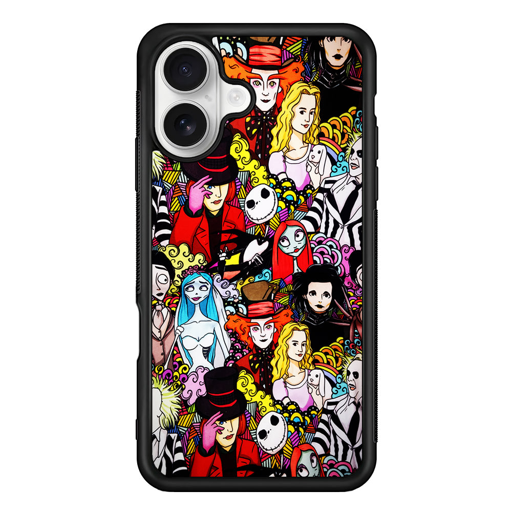 Alice in Wonderland Art iPhone 16 Plus Case | Durable Protective Rubber Cover