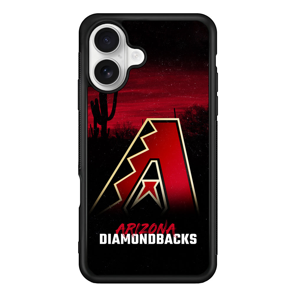 Arizona Diamondbacks Logo iPhone 16 Plus Case | Durable Protective Rubber Cover
