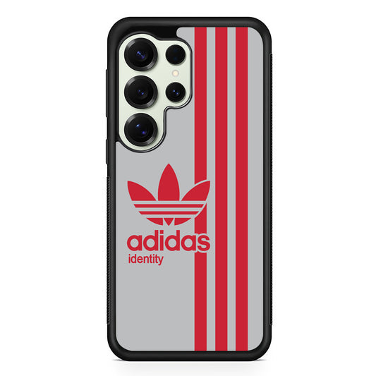 Adidas Red Identity Samsung Galaxy S25 Ultra Case | Durable Rubber Case for Samsung Galaxy S25 Ultra