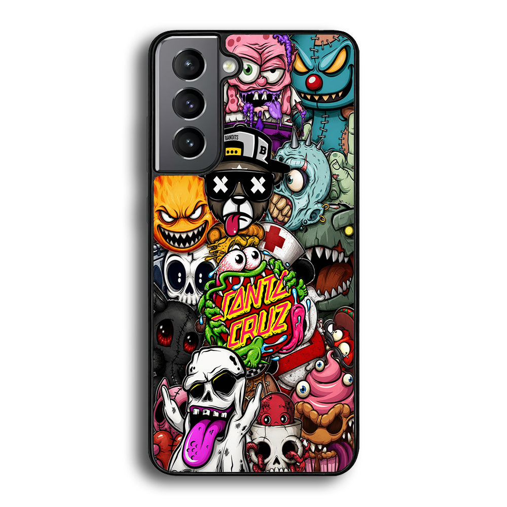 Santa Cruz Skateboard Monster Samsung Galaxy S21 Case | Slim Rubber Case for Samsung Galaxy S21