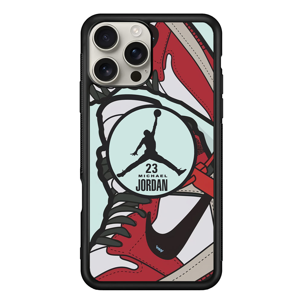 Air Jordan Circle in Collaboration iPhone 16 Pro Max Case | Durable Everyday Protective Cover