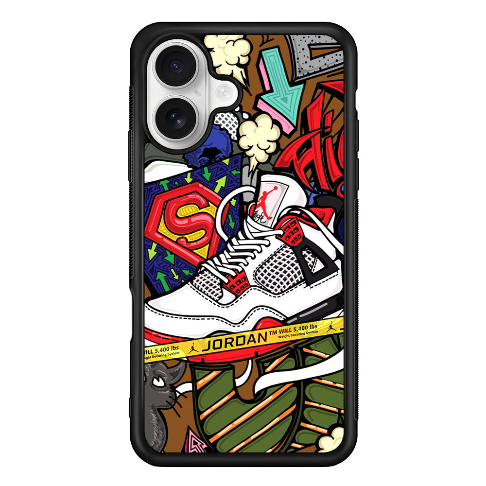 Air Jordan Doodle Board iPhone 16 Plus Case – Slim Fit Protective Phone Case