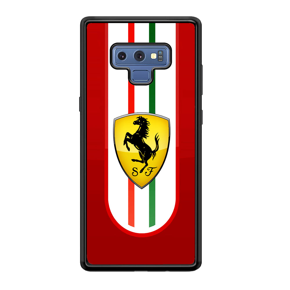 Ferrari Logo Red Samsung Galaxy Note 9 Case | Slim Rubber Case for Samsung Galaxy Note 9