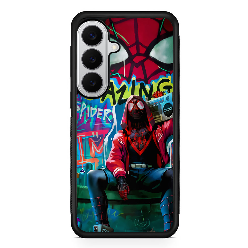 Spider-Man Hip Hop Style Samsung Galaxy S26 Case | Protective Rubber Cover