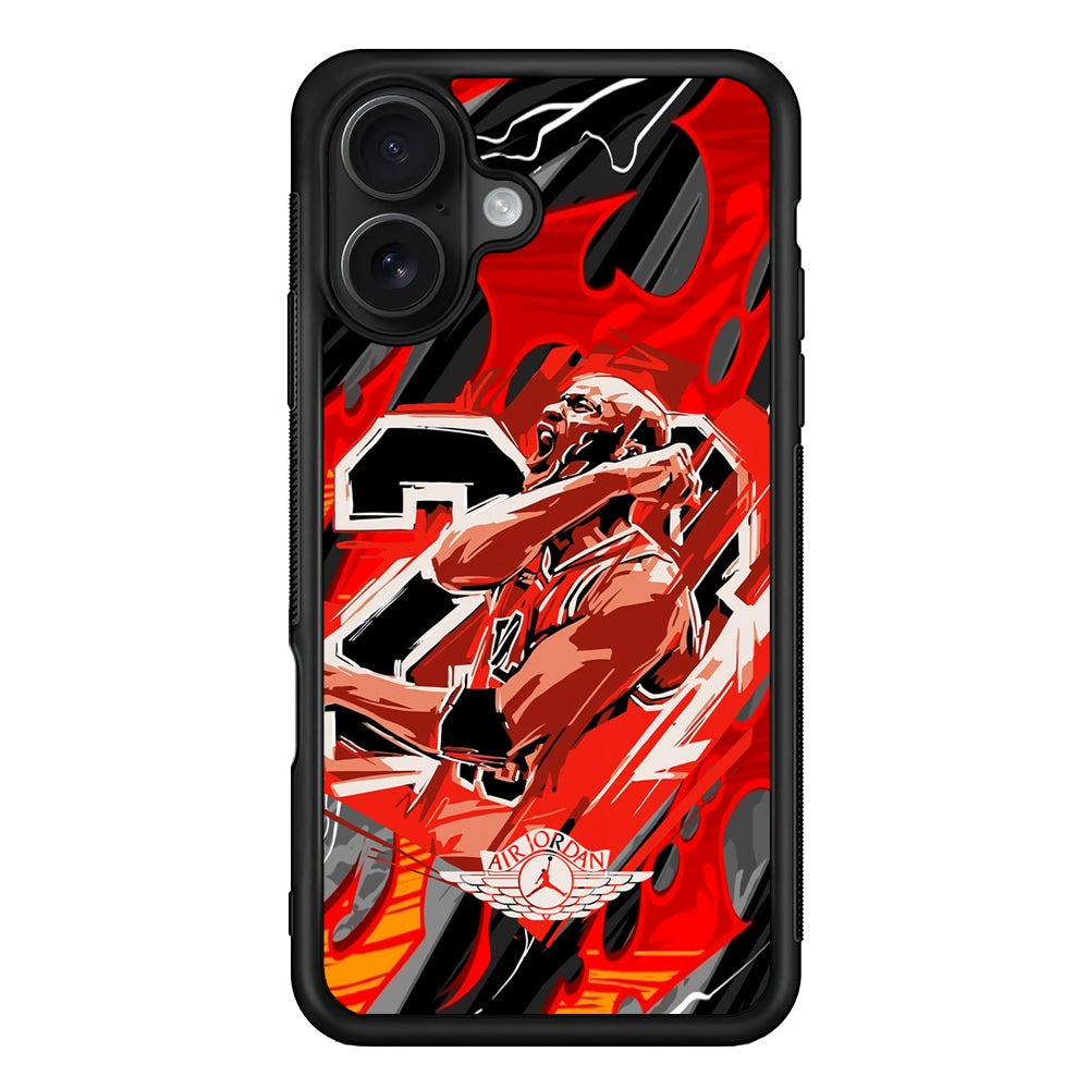 Air Jordan Flaming Spirit iPhone 16 Case - Oxvistore