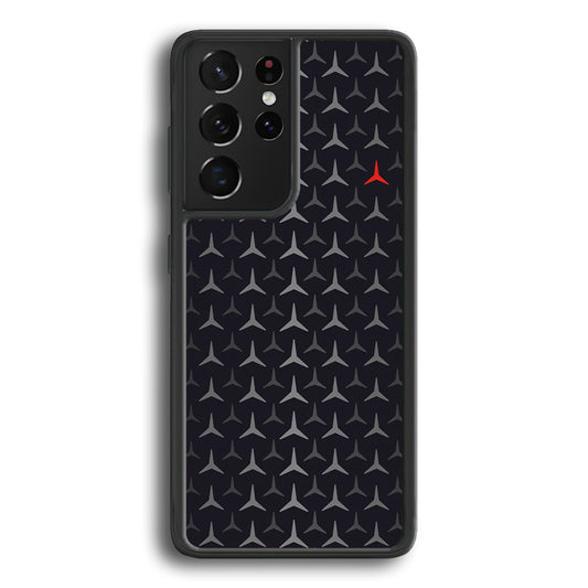 Mercedes-Benz Logos Pattern Samsung Galaxy S23 Ultra Case | Slim Rubber Case for Samsung Galaxy S23 Ultra