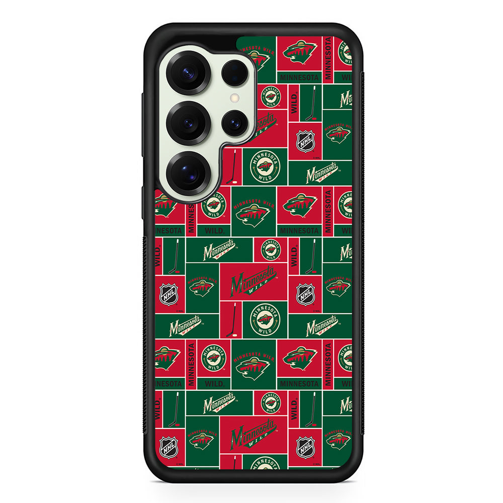 Minnesota Wild Pattern Samsung Galaxy S25 Ultra Case | Durable Rubber Case for Samsung Galaxy S25 Ultra