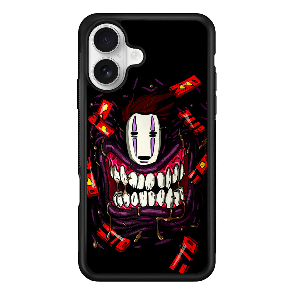 No Face In Spirited Away iPhone 16 Plus Case | Durable Protective Rubber Cover