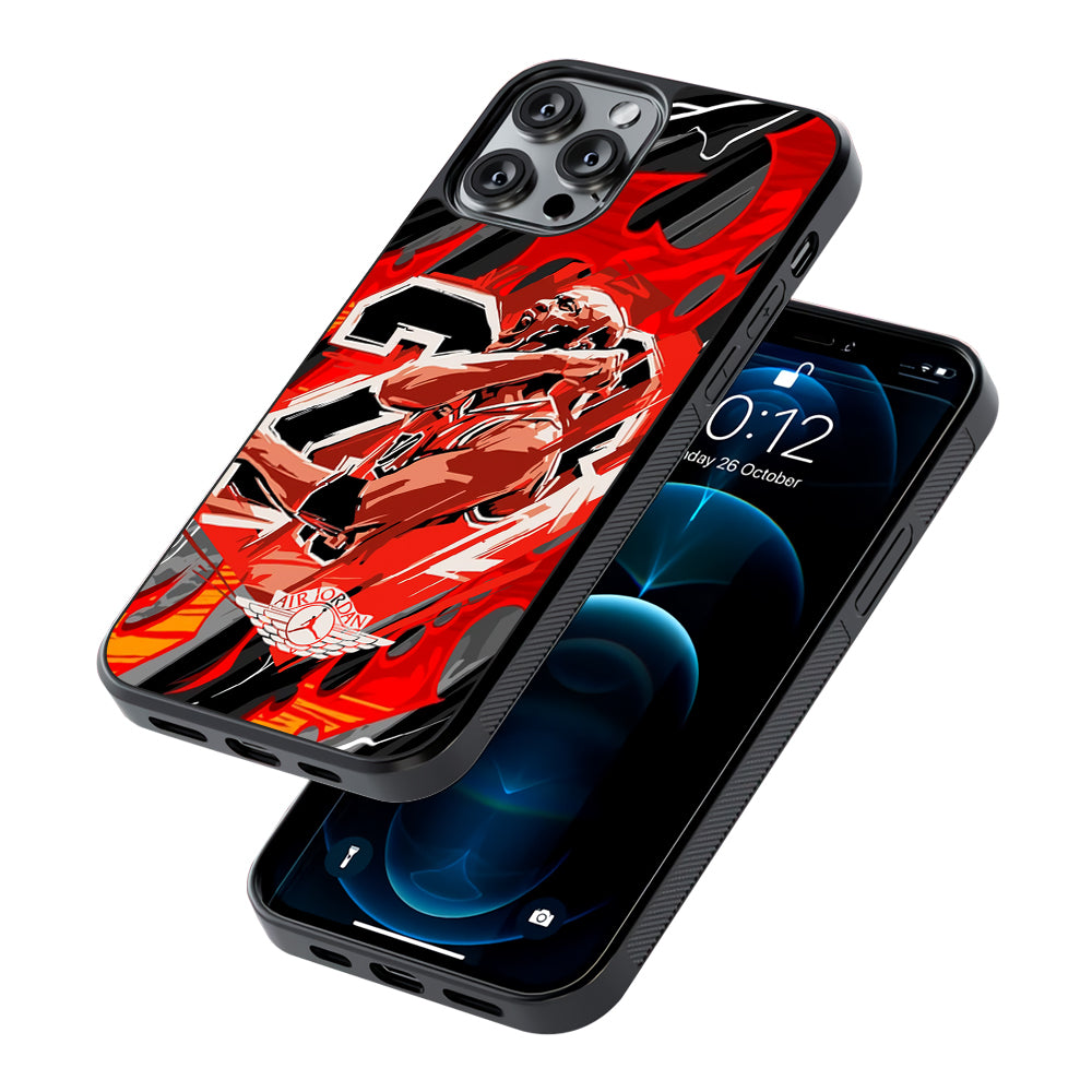 Air Jordan Flaming Spirit 2D Rubber Phone Case | Slim Protective Phone Case