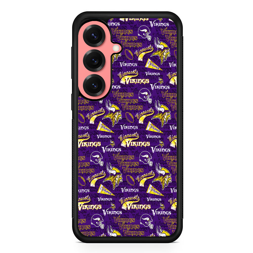 Minnesota Vikings Patterns Samsung Galaxy S25 Case | Protective Case for Samsung Galaxy S25
