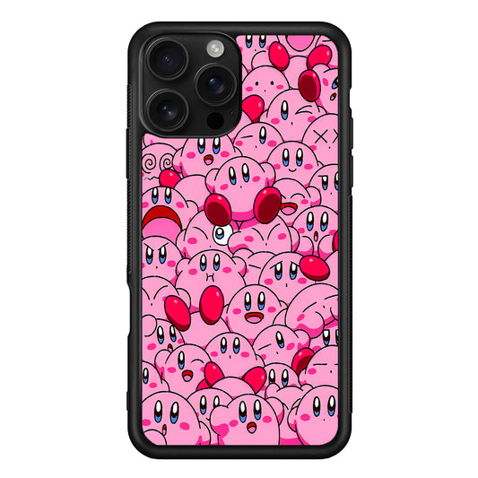 Cute Kirby Pink Aesthetic iPhone 16 Pro Case | Durable Protective Case for iPhone 16 Pro