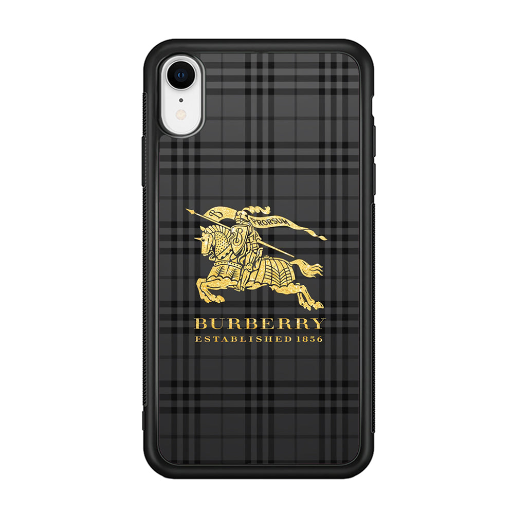 Burberry Simple Dark Grey iPhone XR Case | Slim Rubber Case for iPhone XR