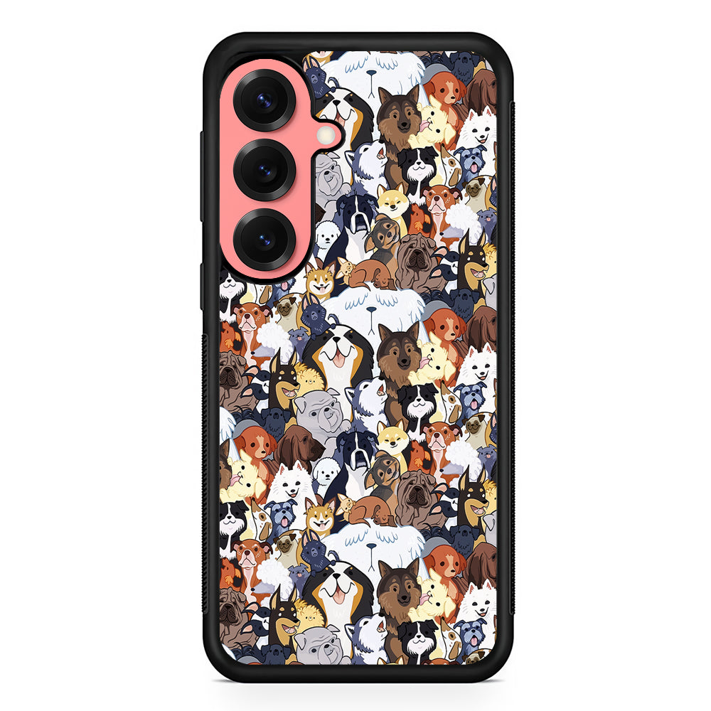 Puppy Party Pattern Samsung Galaxy S25 Case | Protective Case for Samsung Galaxy S25