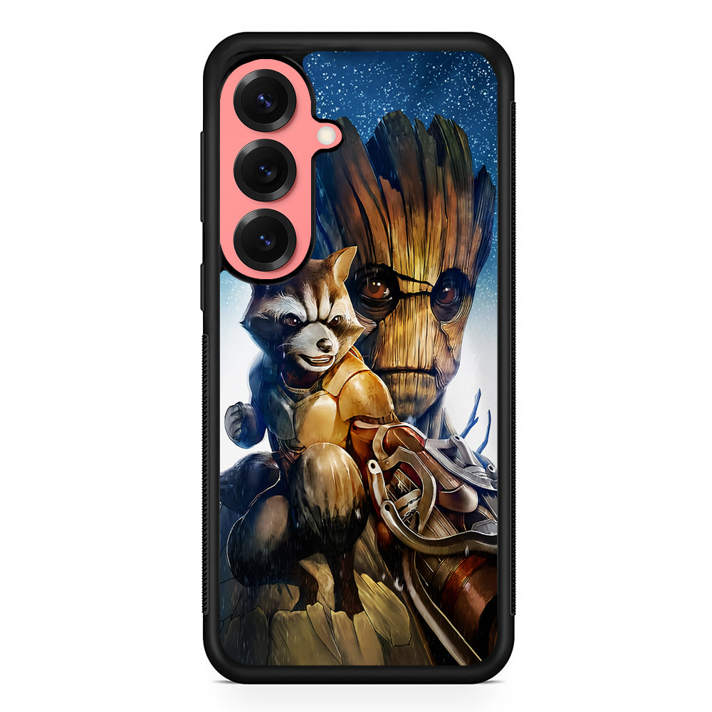 Rocket Raccoon and Groot Samsung Galaxy S25 Case | Protective Case for Samsung Galaxy S25