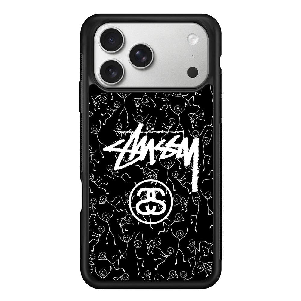 Stussy People Dancing iPhone 17 Pro Case | Slim Rubber Case for iPhone 17 Pro