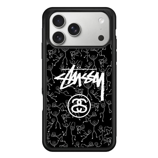 Stussy People Dancing iPhone 17 Pro Case | Slim Rubber Case for iPhone 17 Pro