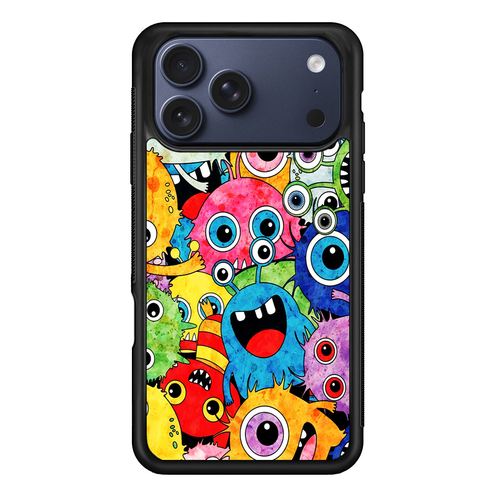 Cute Monster Doodle iPhone 17 Pro Max Case | Slim Protective Cover for iPhone 17 Pro Max