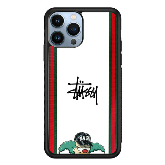 Stussy Homer Simpson iPhone 13 Pro Max Case | Slim Rubber Case for iPhone 13 Pro Max