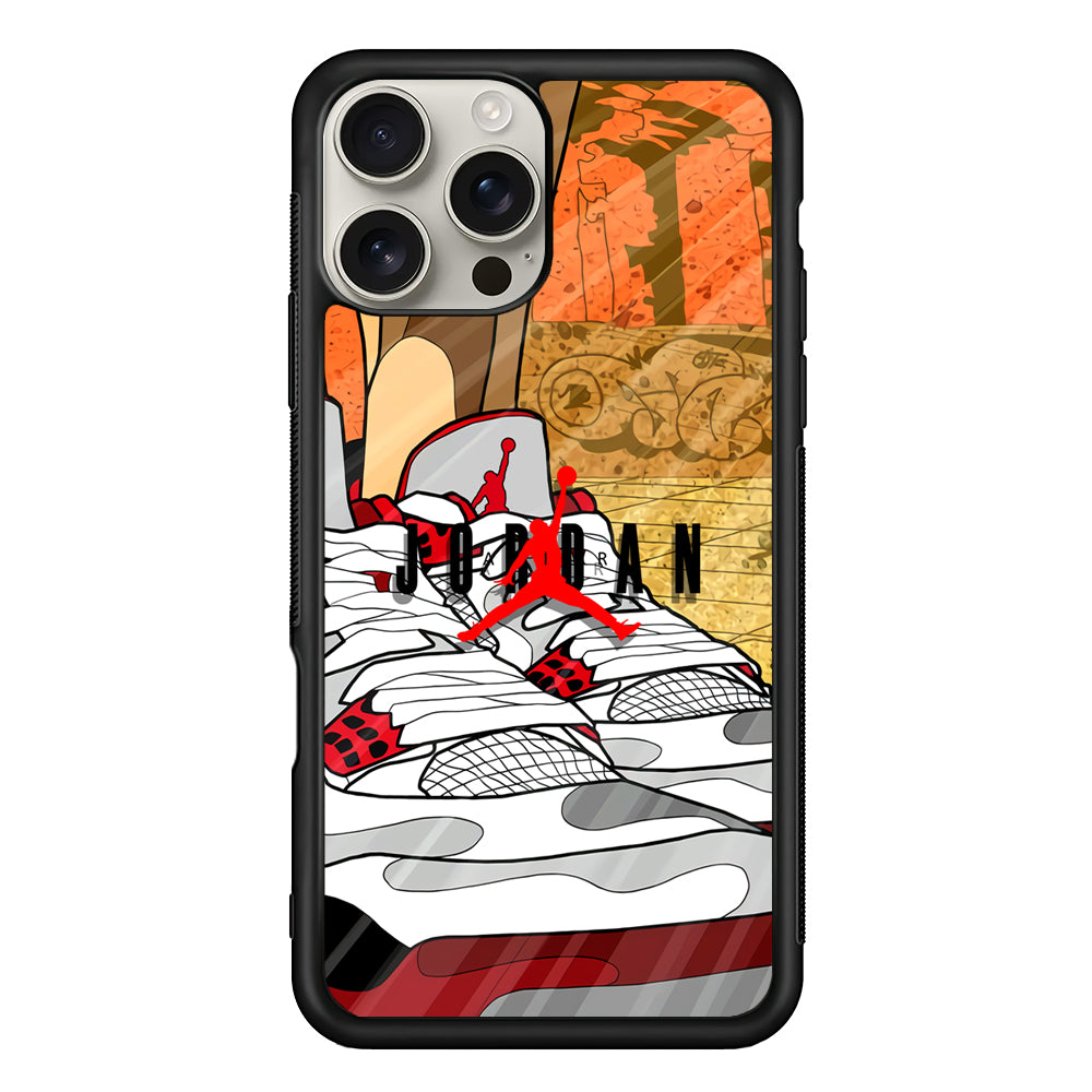 Air Jordan The Cartoon Shoes iPhone 16 Pro Max Case | Durable Everyday Protective Cover