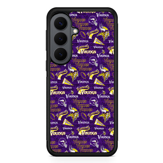 Minnesota Vikings Patterns Samsung Galaxy S26 Plus Case | Slim Rubber Case for Samsung Galaxy S26 Plus