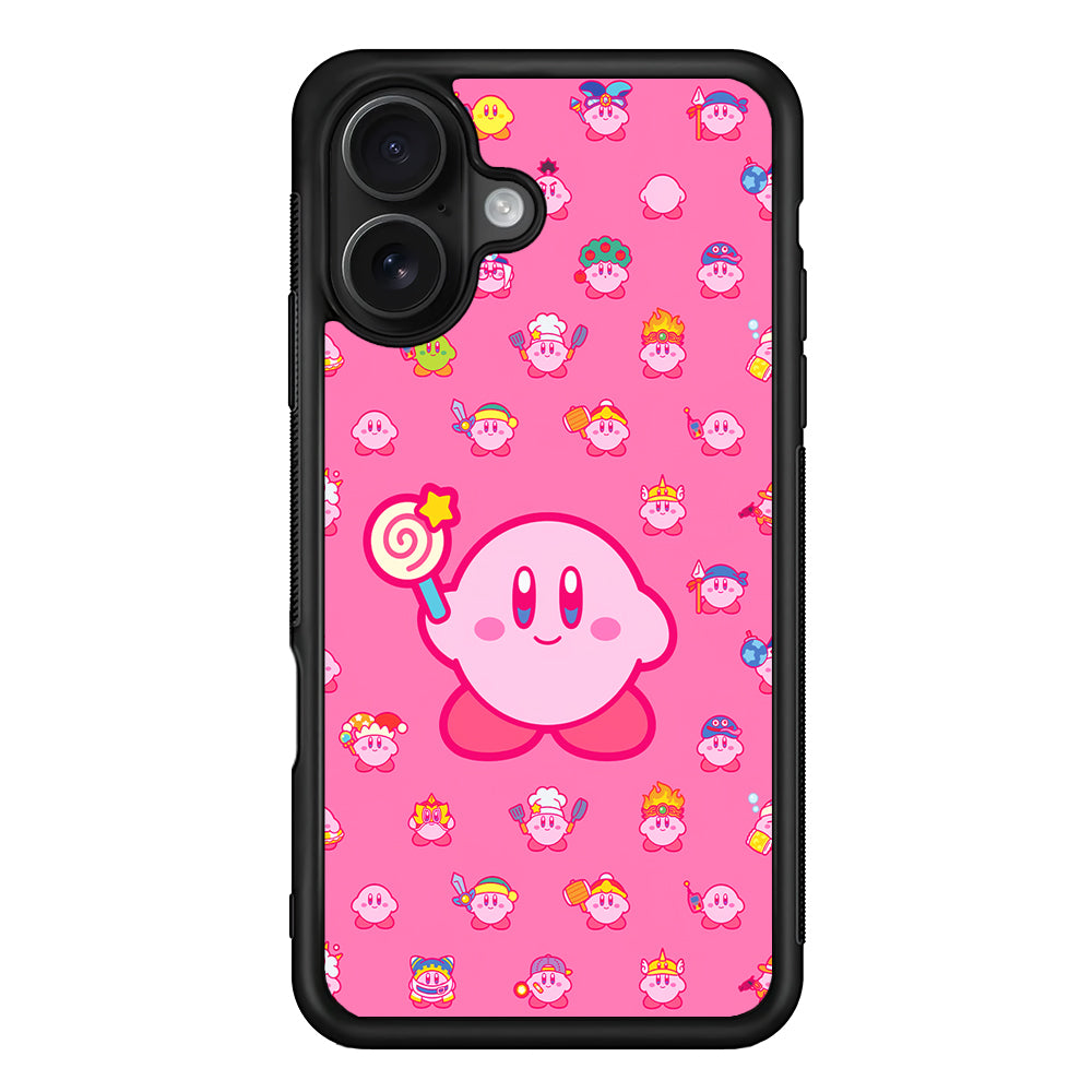Kirby and His Transformation Forms iPhone 16 Case - Oxvistore