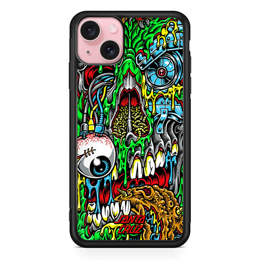 Santa Cruz Cyber Zombie iPhone 15 Case | Slim Rubber Case for iPhone 15